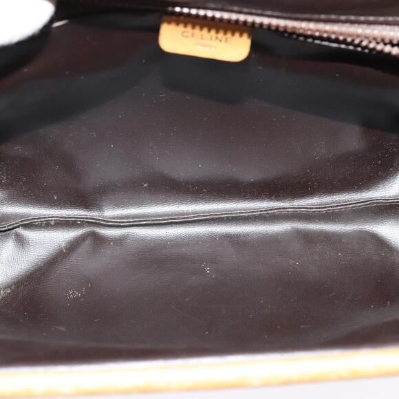 CELINE Macadam Canvas Shoulder Bag Pvc Beige Gold - Picture 9 of 12